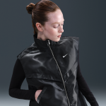 Veste sans manches satinée nike sportswear windrunner pour femme - noir Veste sans manches satinée nike sportswear windrunner pour femme - noir