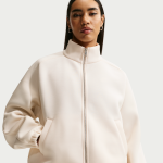 Veste de surv�tement oversize en fleece nike pour femme - blanc