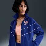Veste tisse anti - uv nike football fff windrunner pour femme - bleu