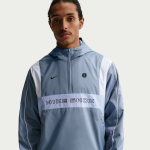 Veste tiss�e � demi - zip nike shox pour homme - bleu