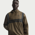 Veste tiss�e � demi - zip nike shox pour homme - marron