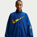 Veste tisse nike football fc barcelona essential 4e tenue pour femme - bleu