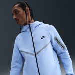 Veste windrunner en fleece � zip et motifs r�fl�chissants nike tech pour homme - bleu