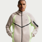 Veste � zip en fleece nike tech windrunner � couleurs contrast�es pour homme - marron