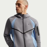 Veste � zip en fleece nike tech windrunner � couleurs contrast�es pour homme - noir