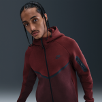 Veste  zip en fleece windrunner nike tech pour homme - rouge