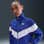 Veste à zip tissée anti - uv nike football chelsea fc windrunner pour femme - bleu Veste à zip tissée anti - uv nike football chelsea fc windrunner pour femme - bleu
