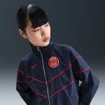Veste � zip tiss�e anti - uv nike football paris saint - germain windrunner pour femme - bleu