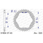Afam ducati pcd4 42 - teeth 51804 - 42, pignon arri�re en aluminium