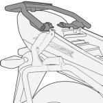 Givi sr, support de top - case / kit de montage