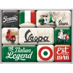 Nostalgic art vespa - italian legend, jeu d aimants (9 pices)