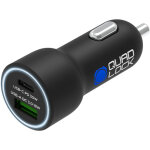 Quad lock dual usb - a / usb - c, chargeur de voiture