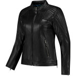 Rusty stitches iris, veste en cuir pour femmes