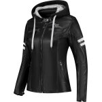 Rusty stitches joyce hooded v2, veste en cuir pour femmes Rusty stitches joyce hooded v2, veste en cuir pour femmes