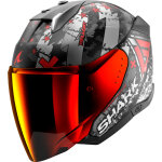 Shark skwal i3 jet hellcat, casque ouvert