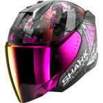 Shark skwal i3 jet hellcat, casque ouvert