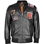 Top gun tg20212112, veste en cuir
