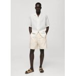 Bermuda coton lin cordon