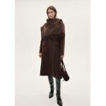 Manteau laine charpe franges