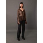 Blouse semi - transparente volants