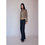 Blouson lopard double fermeture clair