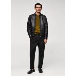 Blouson biker en cuir zippé Blouson biker en cuir zippé