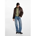 Blouson similicuir imitation mouton retourn