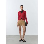 Cardigan maille ctele capuche