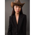 Chapeau cuir dtail tress