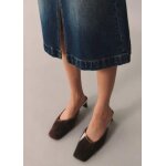 Chaussures talon ouvertes  l?arrire cuir