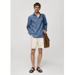 Chemise type polo 100 % coton chambray Chemise type polo 100 % coton chambray