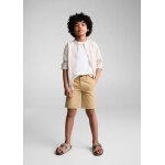 Chemise lin col mao rayures