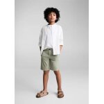 Chemise regular - fit lin col mao