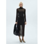 Jupe maille semi - transparente