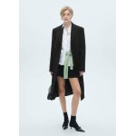 Manteau structur double tissu ceinture