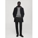 Manteau laine capuche intérieur matelassé Manteau laine capuche intérieur matelassé