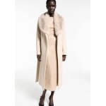 Manteau laine manteco col fausse fourrure amovible