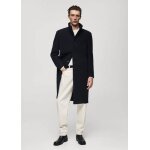 Manteau long laine à col cheminée Manteau long laine à col cheminée