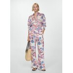 Pantalon droit imprim� fleuri