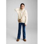 Pull - over maille torsade col montant