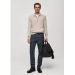 Pull - over polo coton m�lang� maille c�tel�e