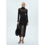 Pull - over semi - transparent col montant