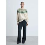 Pull - over maille coton lin col rond Pull - over maille coton lin col rond