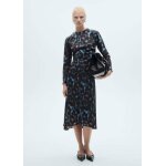 Robe satine drape imprime
