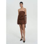 Robe bustier courte satine