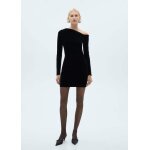 Robe asymtrique velours