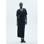 Robe drape manches courtes