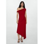 Robe asymtrique fronce