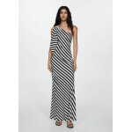 Robe asymtrique rayures