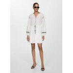 Robe coton dtails brods